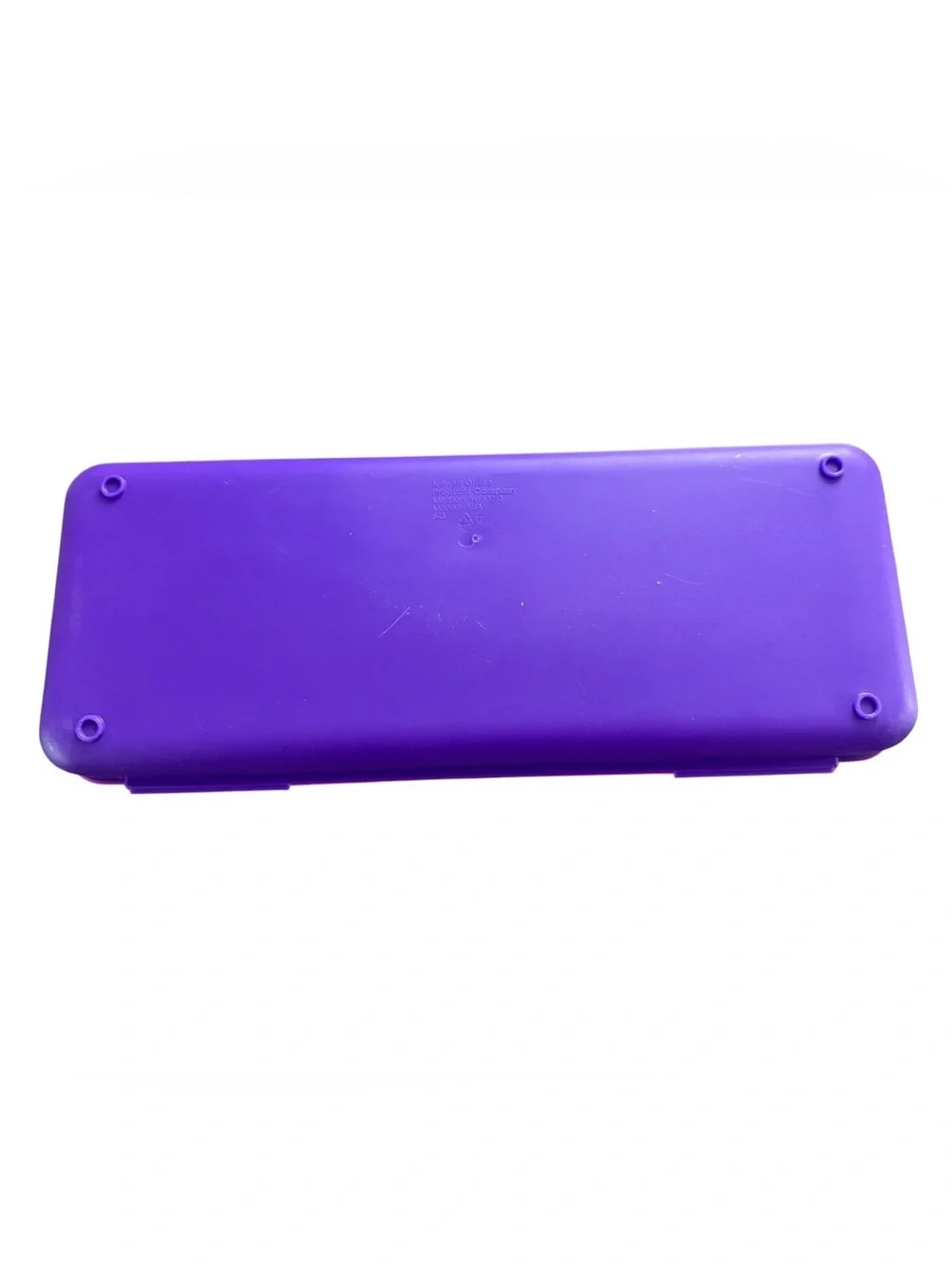 VTG 90s Spacemaker Hot Pink Purple Pencil Box Plastic Case School Supplies 13.5